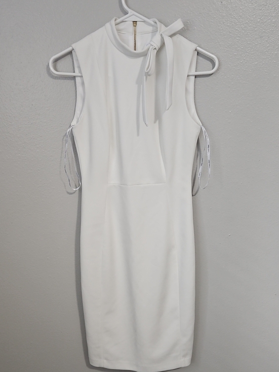 Calvin Klein Dresses & Skirts - Calvin Klein White Sleeveless Midi Dress with Neck Tie